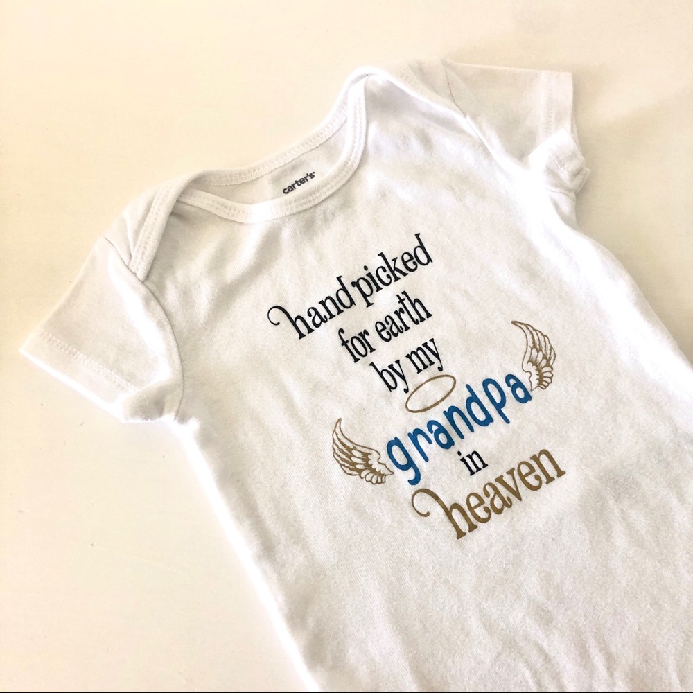 "Hand Picked for Earth"  Carter's Onesie